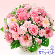 花キューピット（ピンクの花）